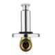 Spazio Mirage 1/2 inch Brass Silver Chrome Finish Concealed Stop Cock with Brass Quarter Turn Fitting & Concealed Flange (Pack of 2)