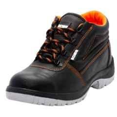 Acme Tigua Gripp Leather High Ankle Steel Toe Black Safety Shoes, Size: 10