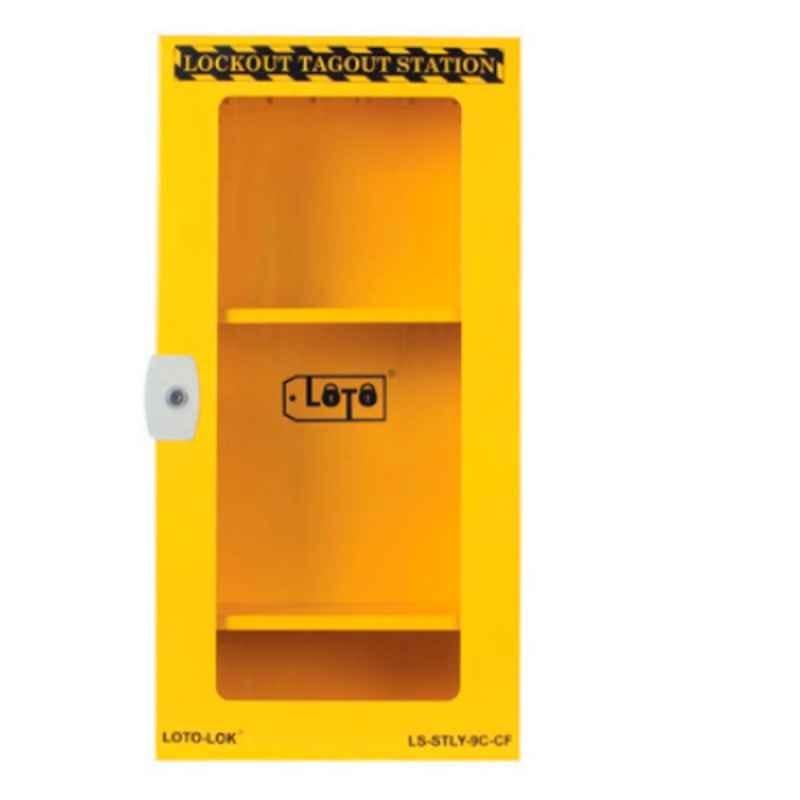 LOTO-LOK 760x380x255mm Steel Yellow Lockout Station, LS-STLY-9C-CF