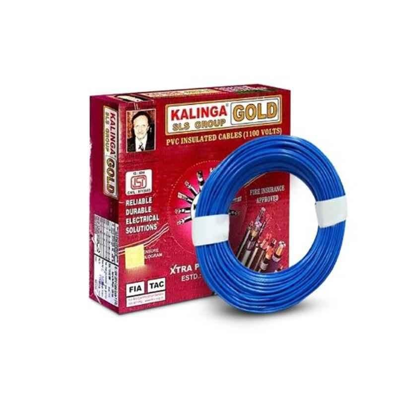 Kalinga Gold 6 Sq mm Blue FR PVC Housing Wire, Length: 90 m