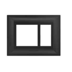Anchor Ziva 4 Module Black Cover Plate with Base Frame, 68904B (Pack of 20)