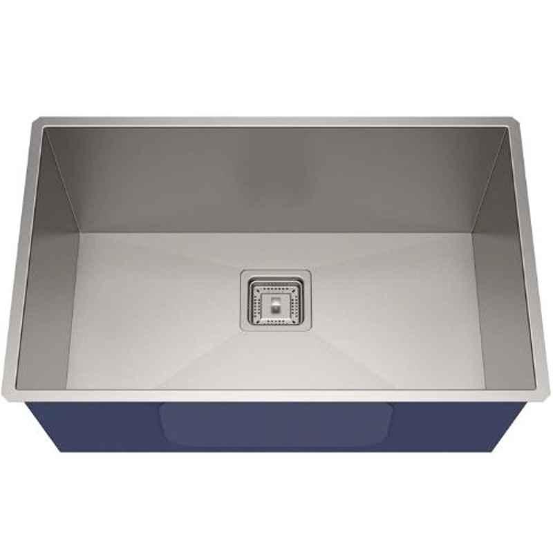 Crocodile 27x21x10 inch Single Bowl Stainless Steel Diamond Cut Kitchen Sink, CR-14