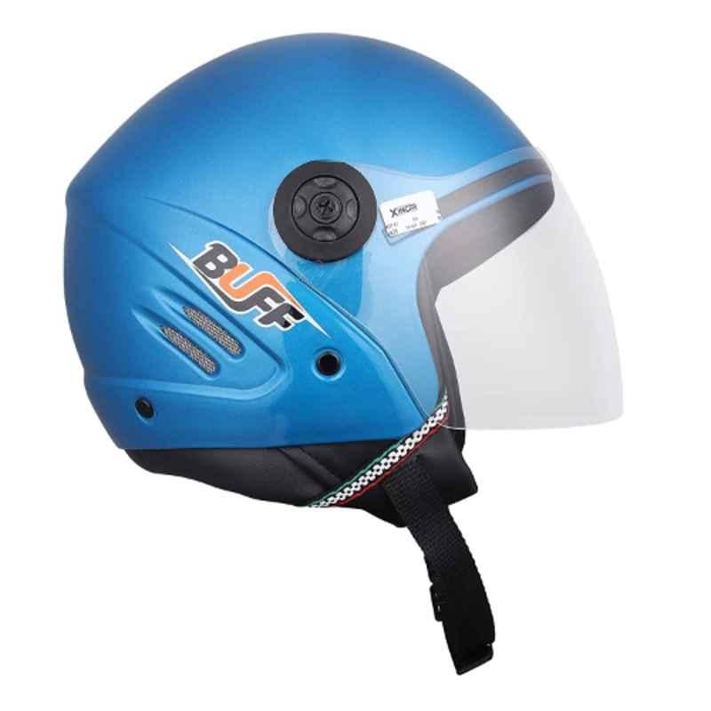 Xinor Buff Medium Blue Open Face Helmet for Men & Women