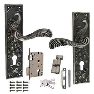 Atom Zinc Brass Antique Finish Heavy Duty Mortise Door Lock Set with One Sided Key, MAYURCYBSK70