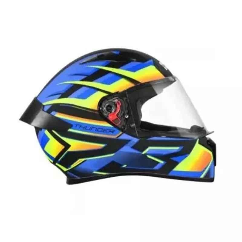 Studds N1 Expanded Polystyrene Matt Black & Orange Full Face Full Face Helmet, Size: Large