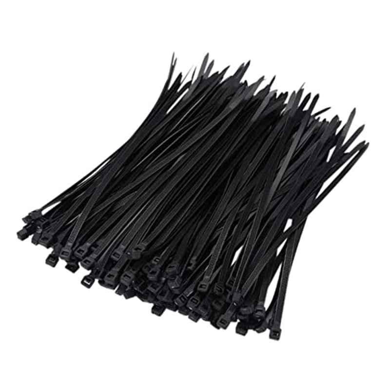 UcaseArt 10 inch Nylon Black Self-Locking Cable Zip Ties (Pack of 100)