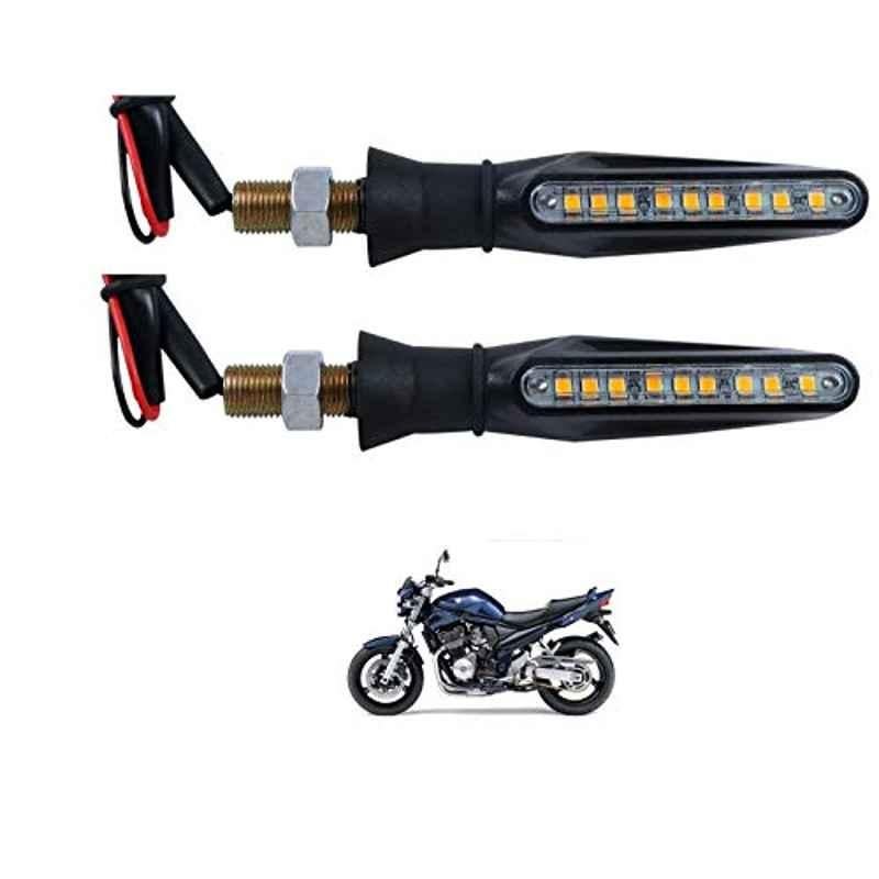 Kozdiko 4 Pcs Plastic Front & Rear Side Sleek Yellow Bike Indicator Set for Suzuki Bandite