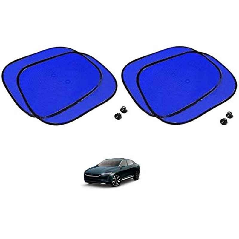 Kozdiko 4 Pcs Blue Chipkoo Car Window Sunshade Curtain Set for Tata Evision, koz_82912