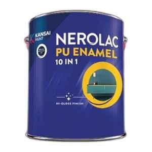 Nerolac 10 in 1 0.5 Litre Smoke Grey PU Enamel Oil Base Paint for Wood, Metal, FastDrying, Scratch & Rust Resistant