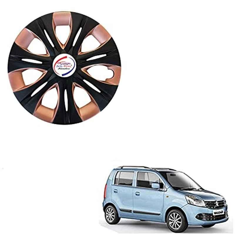 Auto Pearl 4 Pcs 13 inch ABS Black Copper INBC21 Hubcap Wheel Cover Set with Retention Ring for Maruti Suzuki WagonR 2010