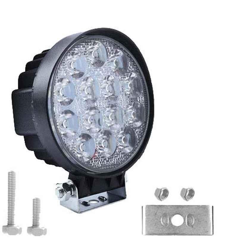 AllExtreme EX14HW1 14 LED 42W White Round CREE LED Fog Light Light