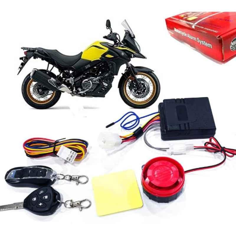 Auto Pearl 12V Black Two-Way Anti Theft Motorcycle Alarm Kit with 2 Pcs Remote for V Strom 650
