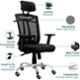 Da Urban Max Black High Back Revolving Office Chair with Head Rest