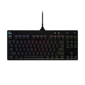 Logitech G PRO Black Mechanical Gaming Keyboard with Ultra Portable Tenkeyless Design, Detachable Micro USB Cable, 16.8 Million Colour Lightsync RGB Backlit Keys