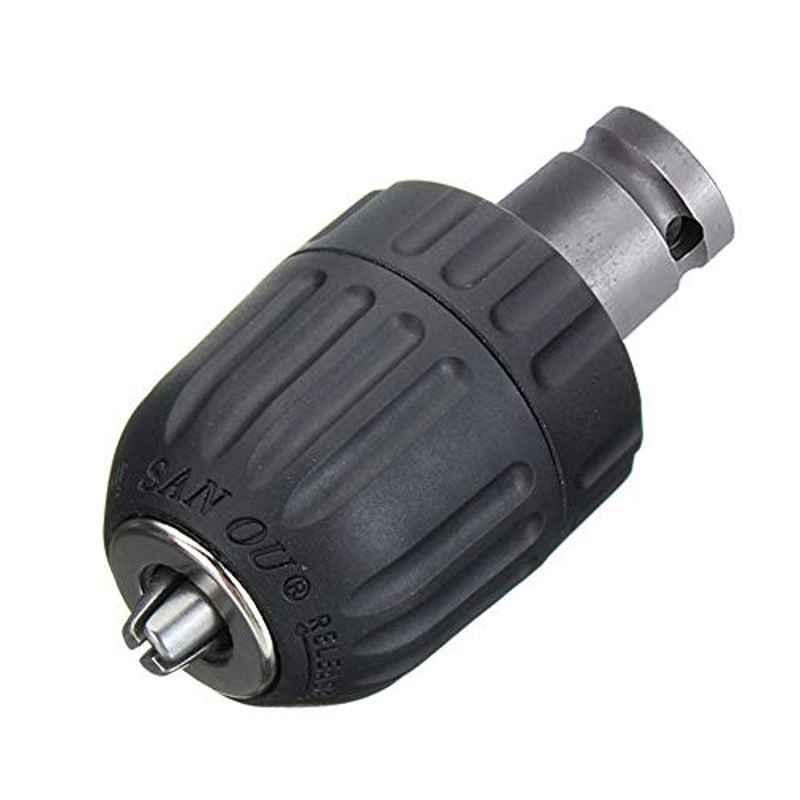 0.8-10mm Keyless Drill Chuck with 1/2 inch Socket Square Female Adapter