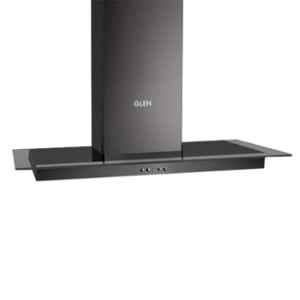 Glen 6062 90cm 1000m /h Black Designer Hood Glass Chimney