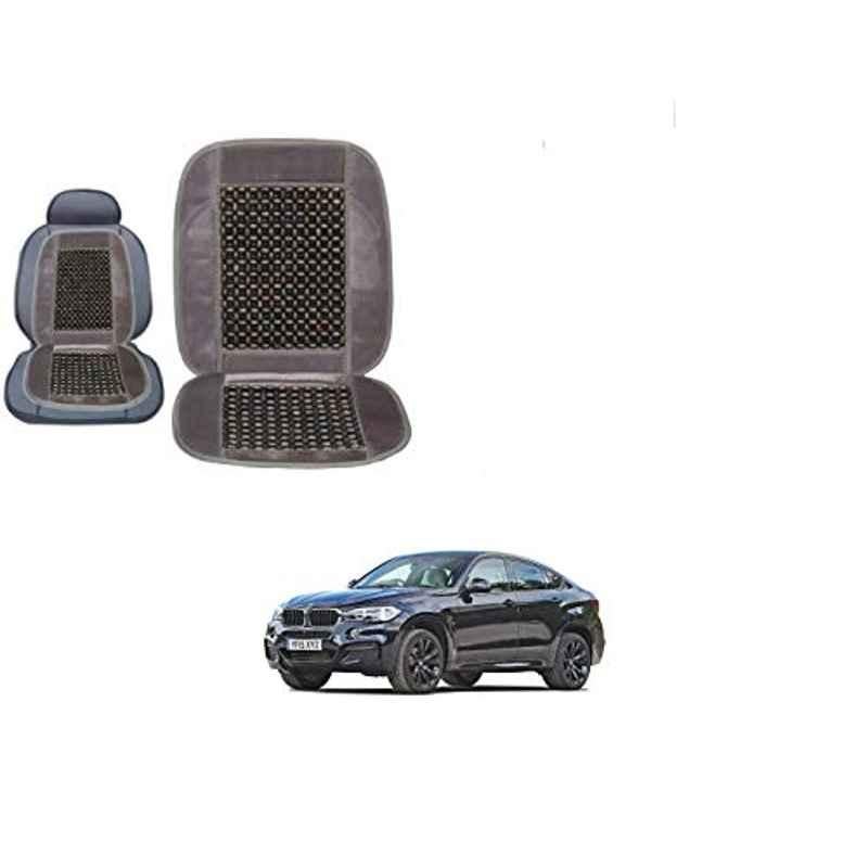 Kozdiko Wooden Bead Seat with Grey Velvet Border for BMW X6