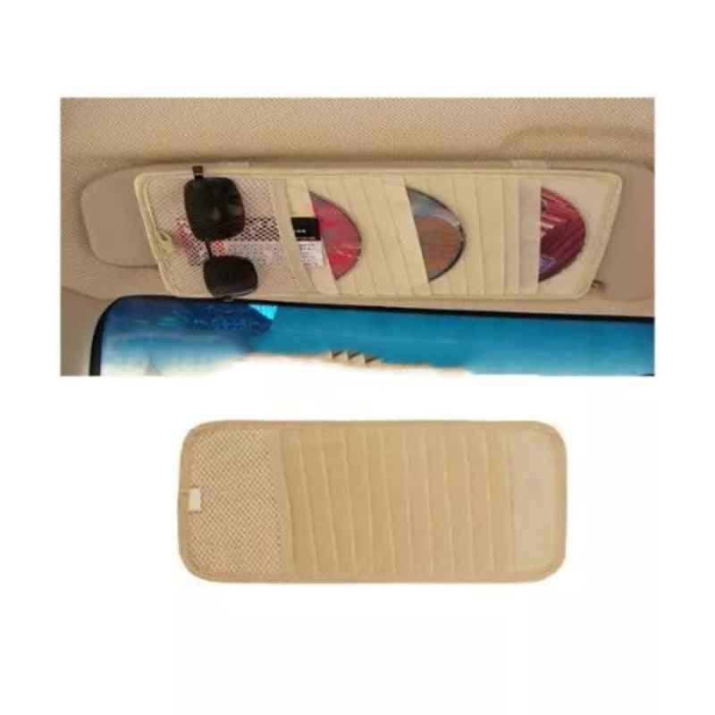 Oscar 12 CD/DVD Beige Sun Visor Holder (Pack of 2)