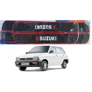 SureStrive 4 Pcs PVC & Rubber Black Car Door Sill Plate Set for Maruti Suzuki 800 All Model
