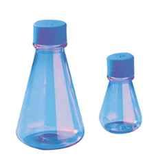 Tarsons 3L PETG Erlenmeyer Cell Culture Flask with HDPE Blue Vented Cap, 444060 (Pack of 4)