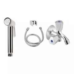 Fastgear Stainless Steel Silver Chrome Finish Health Faucet Set, FG1373