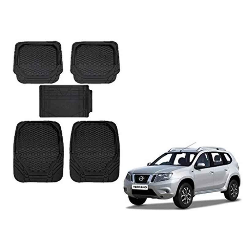 Kozdiko 8855TW 5 Pcs Rubber Black Rubber Car Mat Set for Nissan Terrano
