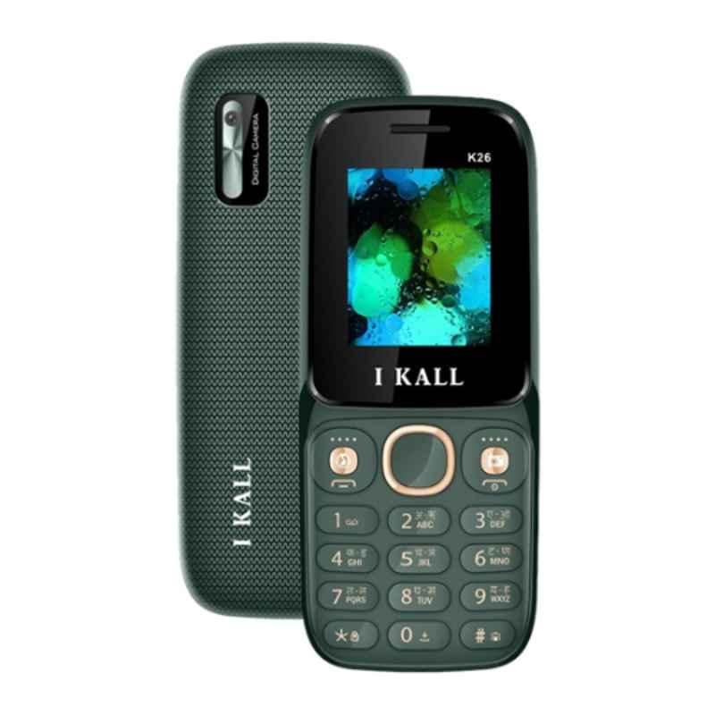 I Kall K26 1.8 inch Green Dual Sim Keypad Multimedia Feature Phone
