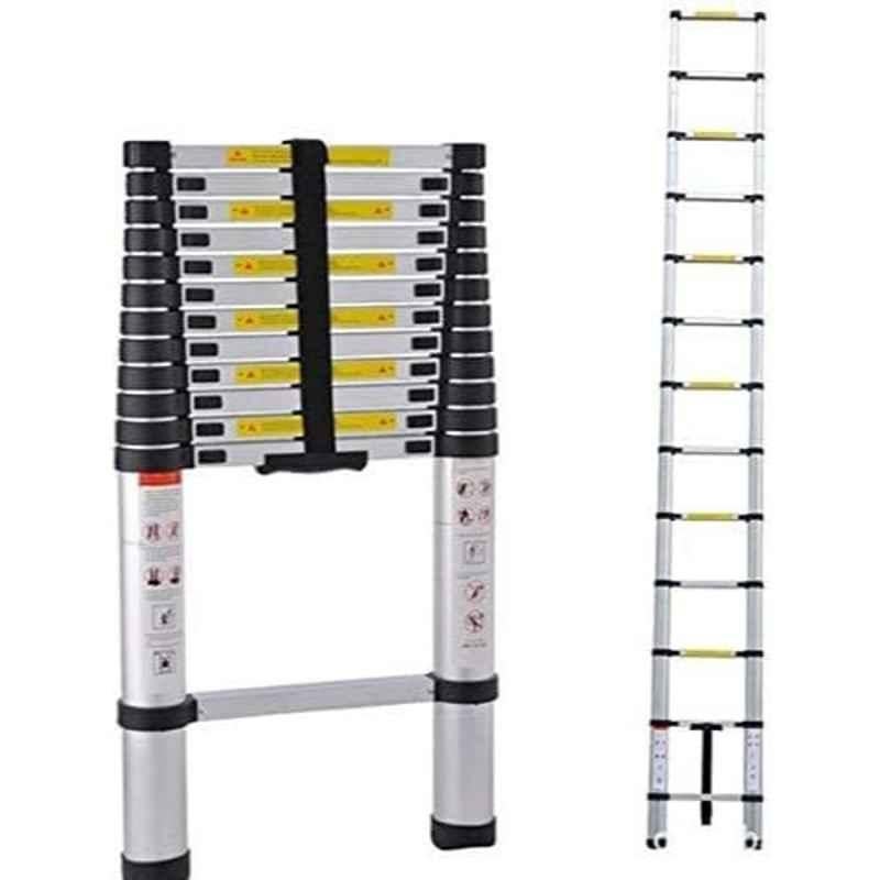 Robustline 350lb 3.8m Aluminum Telescopic Ladder