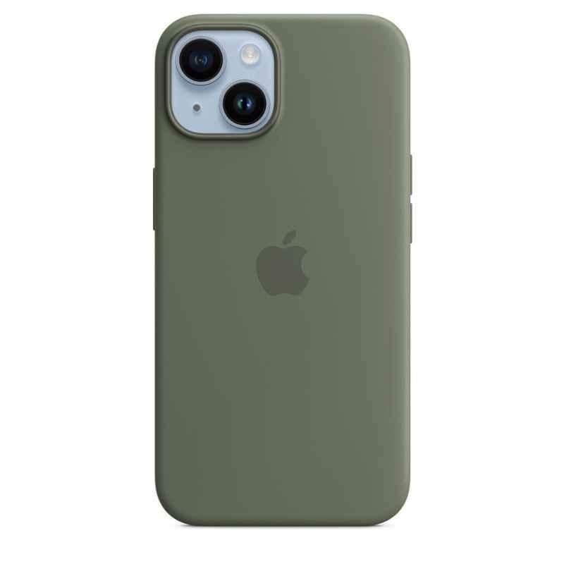 Apple iPhone 14 Silicone Olive Back Case with MagSafe, MQU83ZE/A