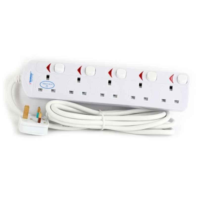 Terminator 3m 13A 5 Way UK Power Extension Socket, TPB-835UK