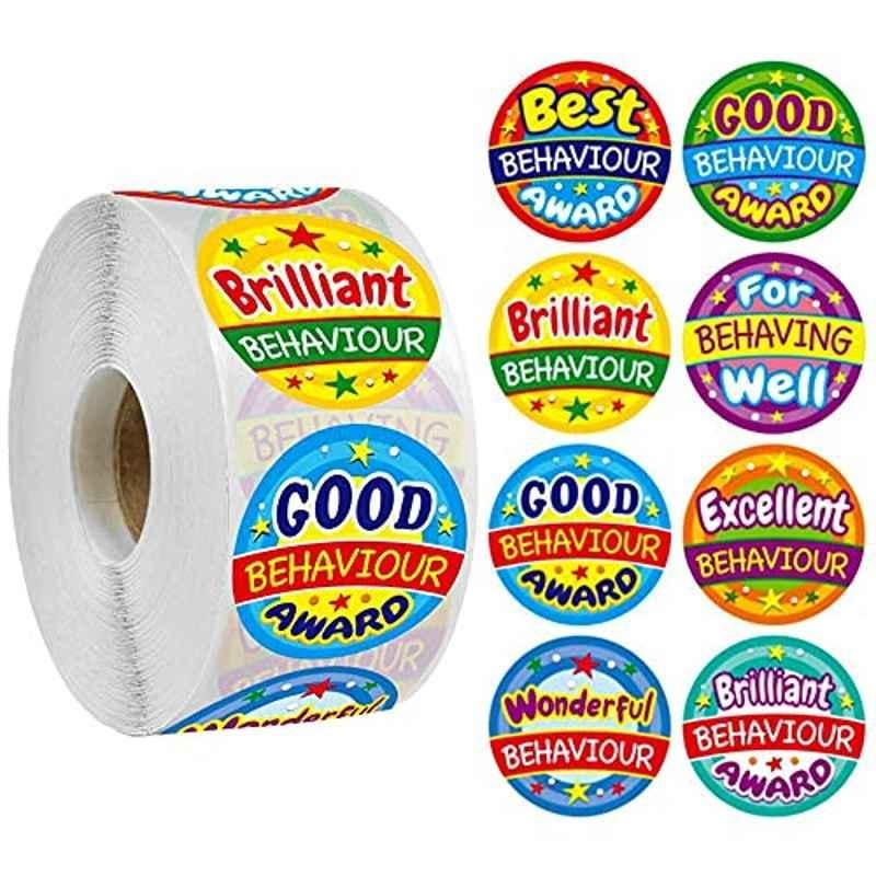 Rubik 500 Stickers 2.5cm Style N Teacher Rewards Sticker Roll