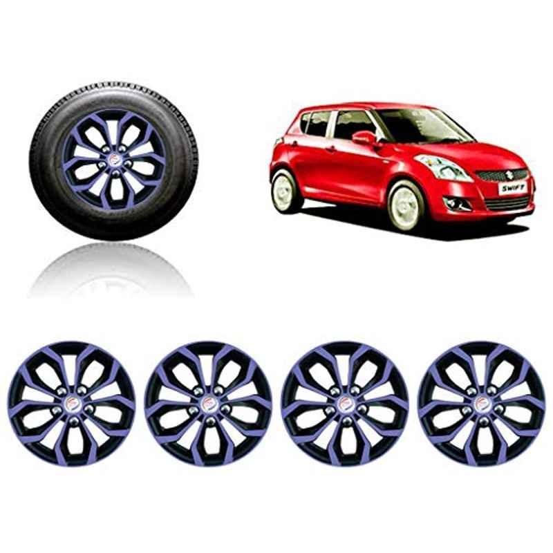 Auto Pearl 4 Pcs 14 inch ABS Violet & Black Car Wheel Cover Set for Maruti Suzuki Swift T3