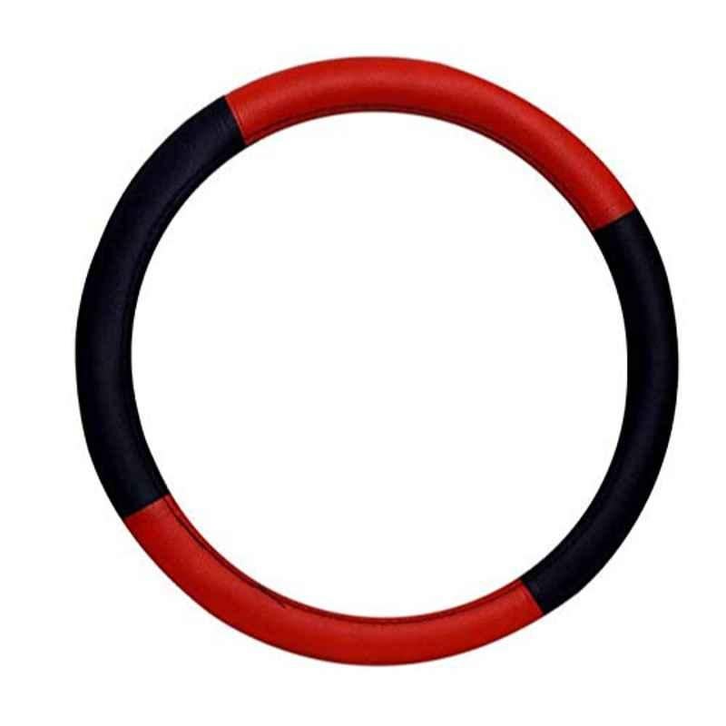 Buy Enexoya PU Leather Black Red Stichable Steering Cover for