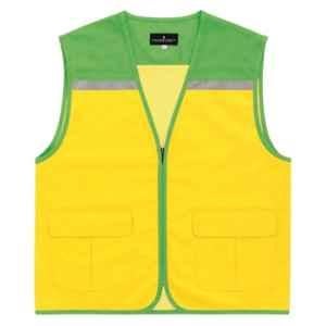 Superb Uniforms Cotton Yellow & Green Two Tone Safety Vest Jacket, SUW/YGr/HVVJ02, Size: L