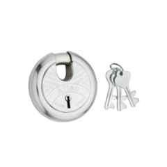 Smart Shophar 100mm Steel Silver Zip Action Medium Disc Shutter Lock, SLK80SL-ZIPA-MSL100-P1 (Pack of 6)