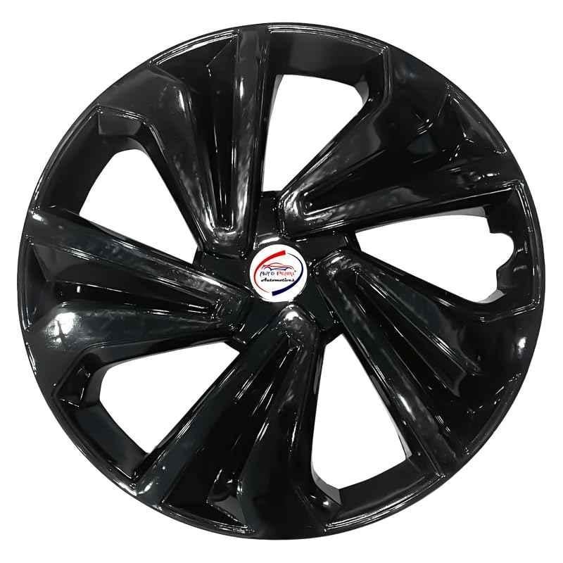 Auto Pearl 4 Pcs 14 inch Polypropylene Black Press Type Car Wheel Cover Set with Retention Ring for Hyundai Accent, 14WC_Tiago_Black_Accent