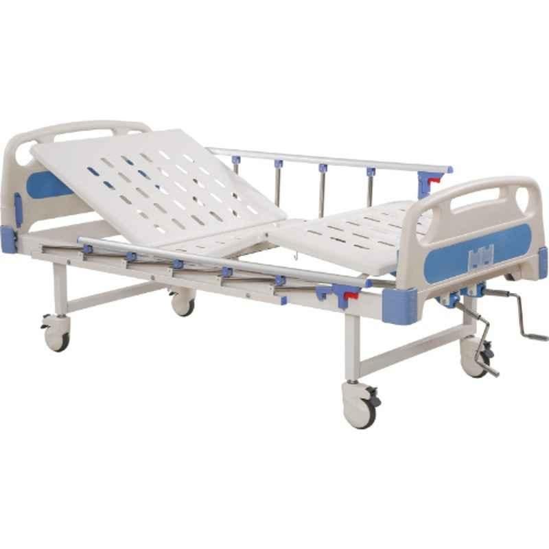 Aar Kay 1190.5x91.44x66.04cm Mild Steel Manual Fowler Bed with ABS Panel & Collapsible Side Railings