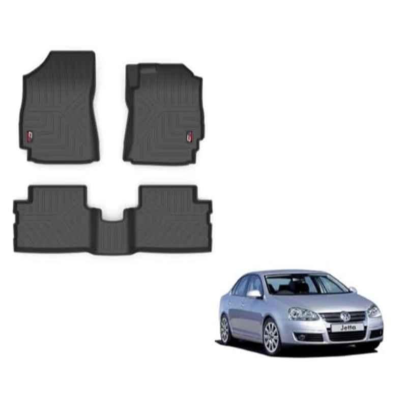 Kozdiko Thermoplastic Polyolefins 3D Life Long Car Floor Mat Set for Volkswagen Old Jetta