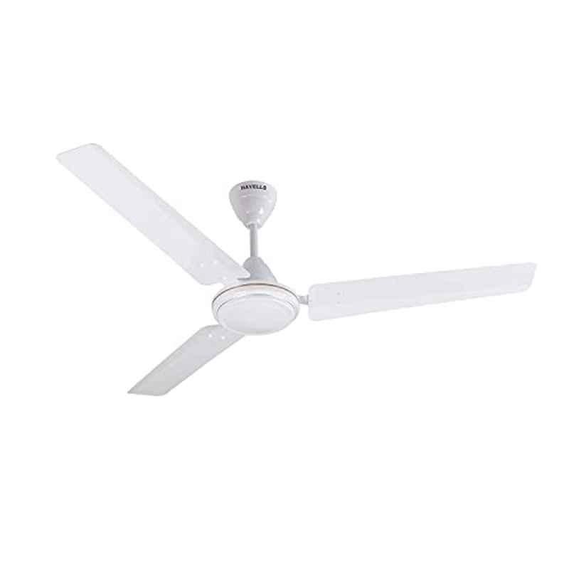 Havells Pacer ES 50W Elegant White Energy Saving Ceiling Fan, FHCPA2SWHT48, Sweep: 1200 mm