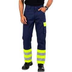 Atacama Poly Cotton Blend Twill Blue Tendershot Trouser with Reflective Strip, AWT009BT, Size: 32