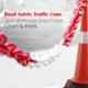 Ladwa 750mm Red & Black PVC Traffic Safety Cone with 8m Chain & 8 Hooks (Pack of 8)