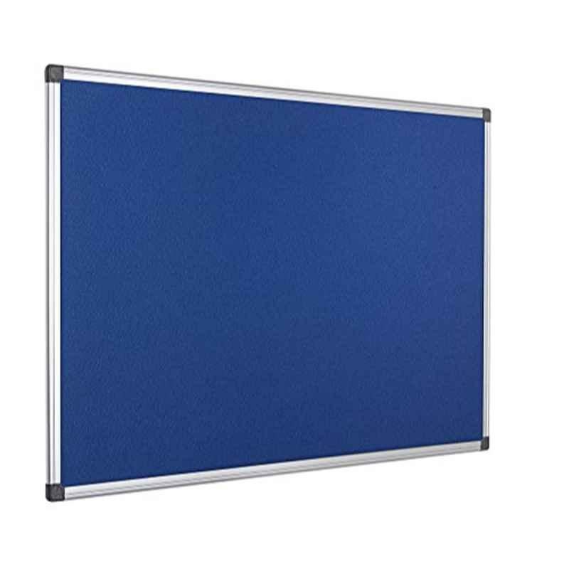 Bi-Office Maya 120x90cm Felt Blue Aluminium Frame Notice Board, FA0543170