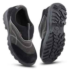 Fuel PU Single Density Sole Steel Toe Slip-on Safety Shoes for Men, Size: 9