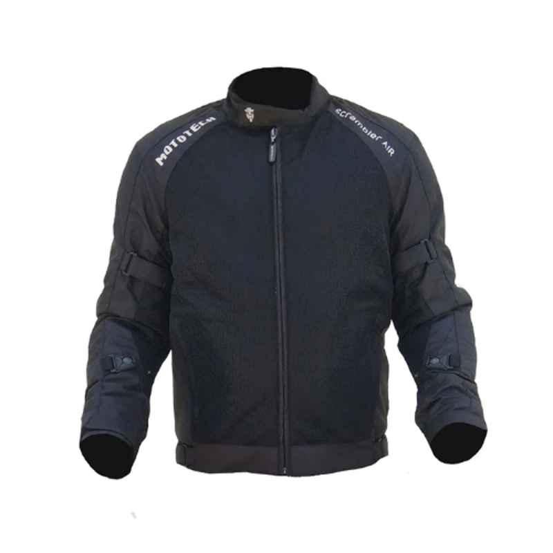 Mototech Scrambler Air Black Riding Jacket, MRJSABM, Size: M