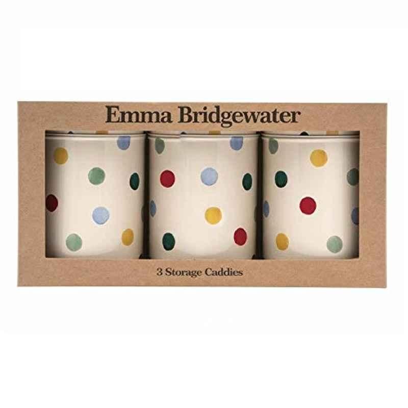 Emma Bridgewater 3Pcs 10.6x15cm Polka Dot Floral Caddies Set, 5033735463296