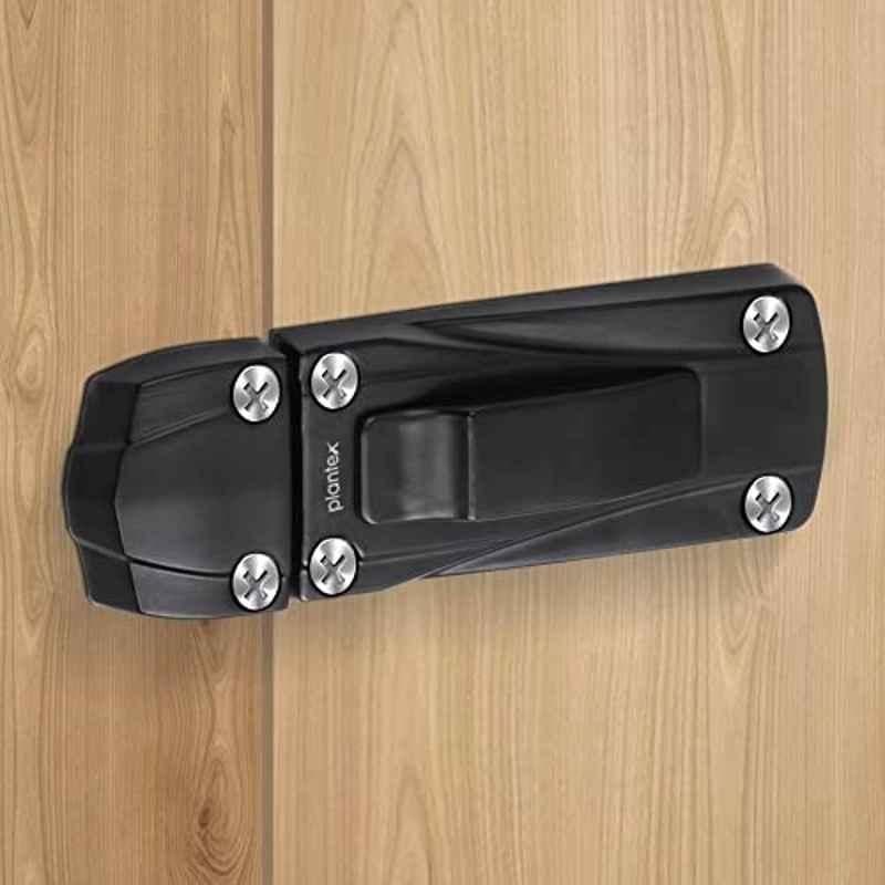 Plantex Zinc Black Heavy Duty Door Latch Lock Home & Office, DTK-205