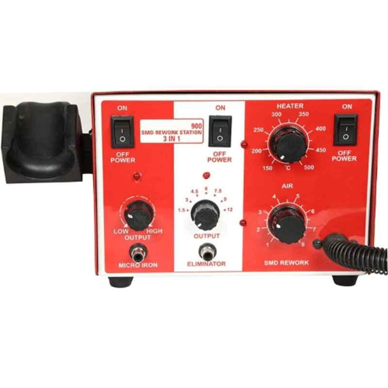 Industool 900 460W 3 in 1 Red SMD Rework Station with Battery Booster & 15W Micro Iron, 9408