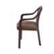 Supreme Ornate Plastic Medium Back Rose Wood Cushion Chair with Arm (Pack of 4)