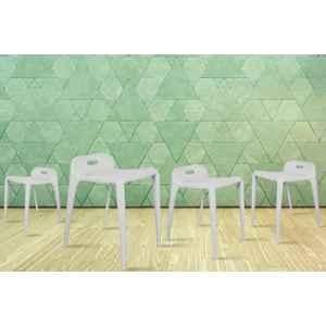 Rose Mars Cafe Plastic Yellow Chair Set without Arm for Cafe, Dining, Restaurant & Banquet