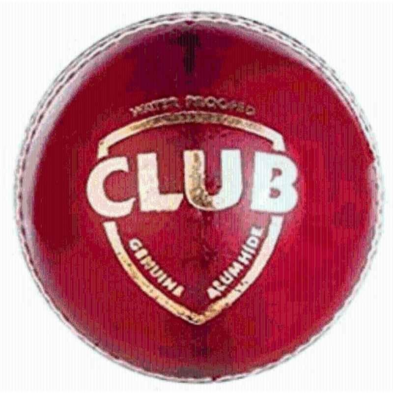 Mturbo Club Red Ball Leather Cricket Ball